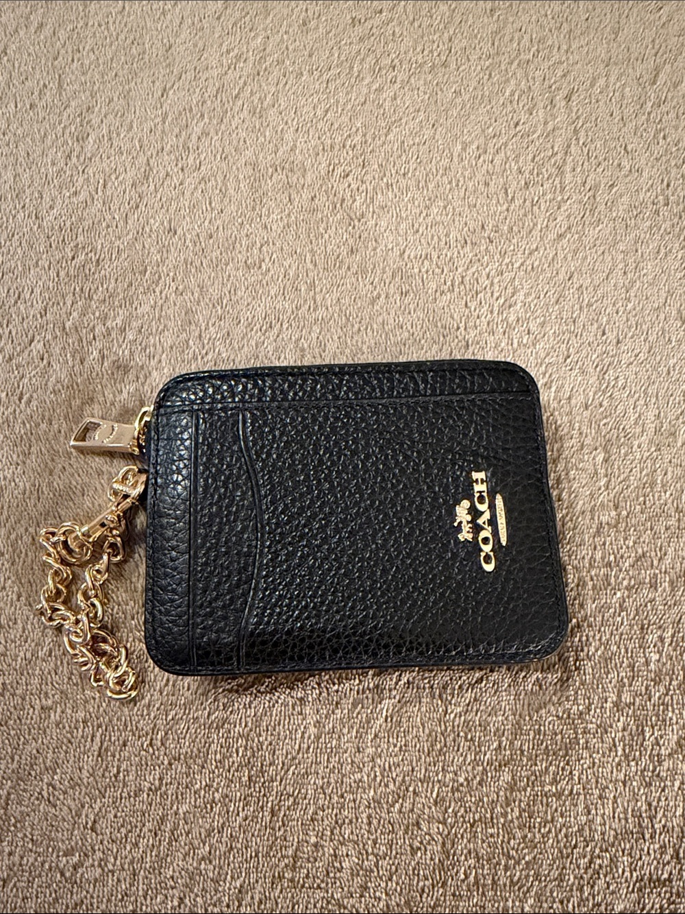 Coach zippered card holder